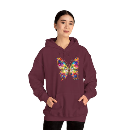 Rooted in Royalty Rainbow Jewel Butterfly Unisex Hoodie