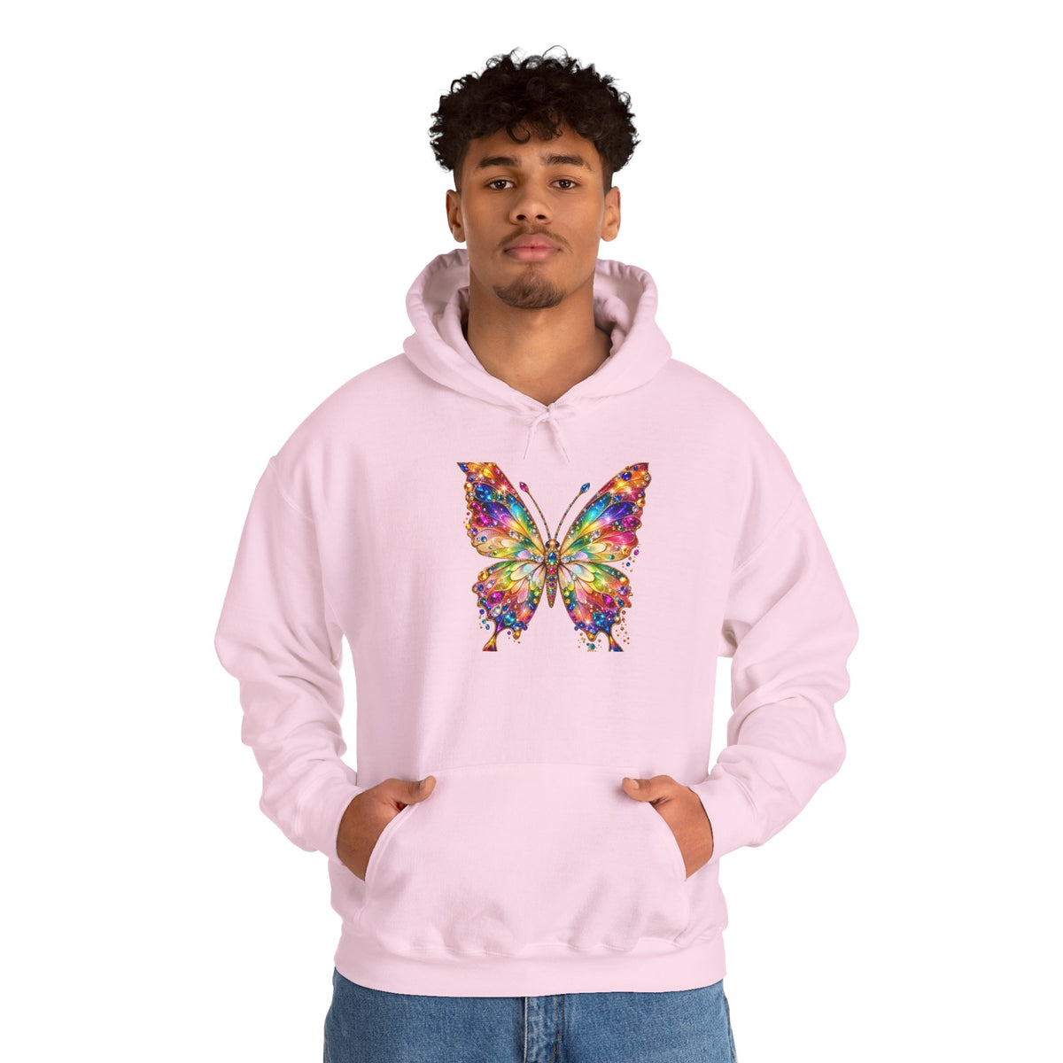 Rooted in Royalty Rainbow Jewel Butterfly Unisex Hoodie
