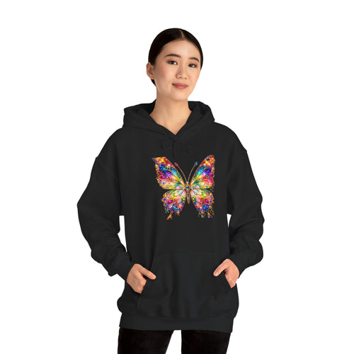 Rooted in Royalty Rainbow Jewel Butterfly Unisex Hoodie