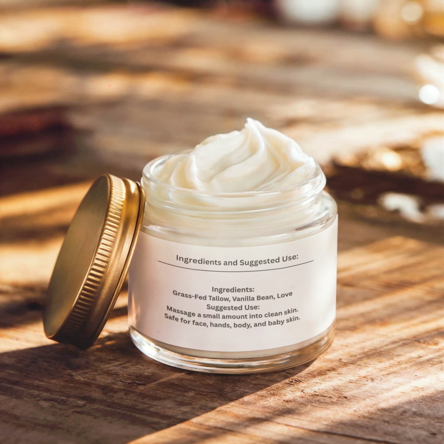 Melt: Whipped Tallow Balm with Vanilla Bean- Rooted in Love.