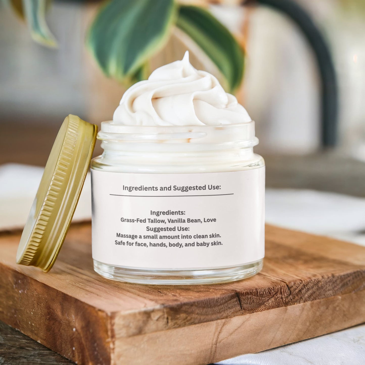 Melt: Whipped Tallow Balm with Vanilla Bean- Rooted in Love.
