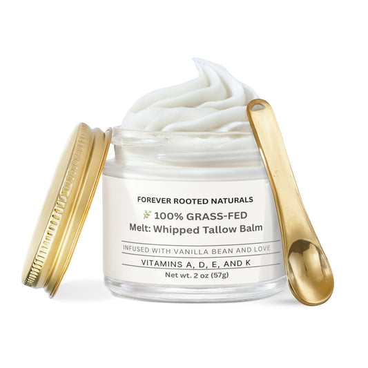 Melt: Whipped Tallow Balm with Vanilla Bean- Rooted in Love.