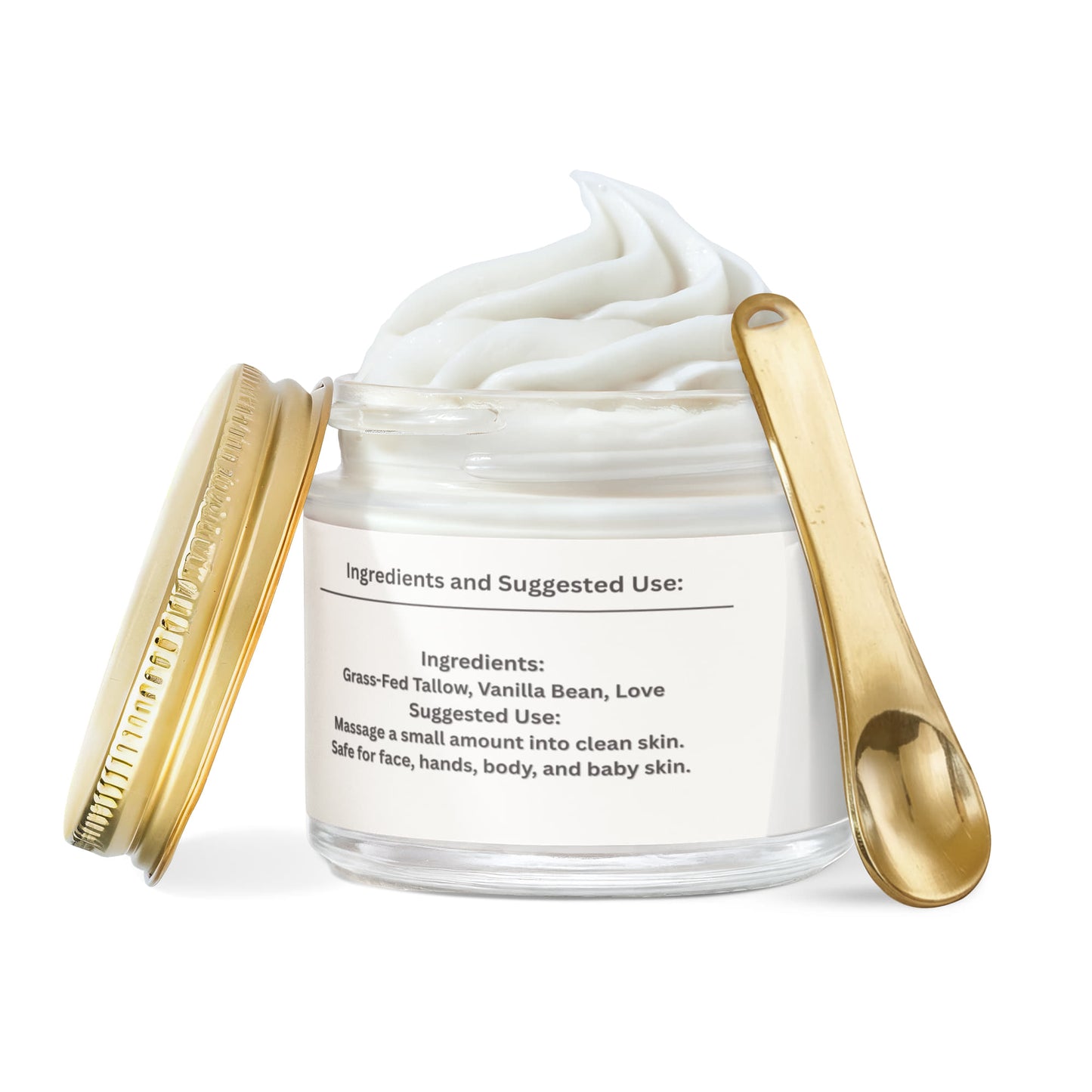 Melt: Whipped Tallow Balm with Vanilla Bean- Rooted in Love.